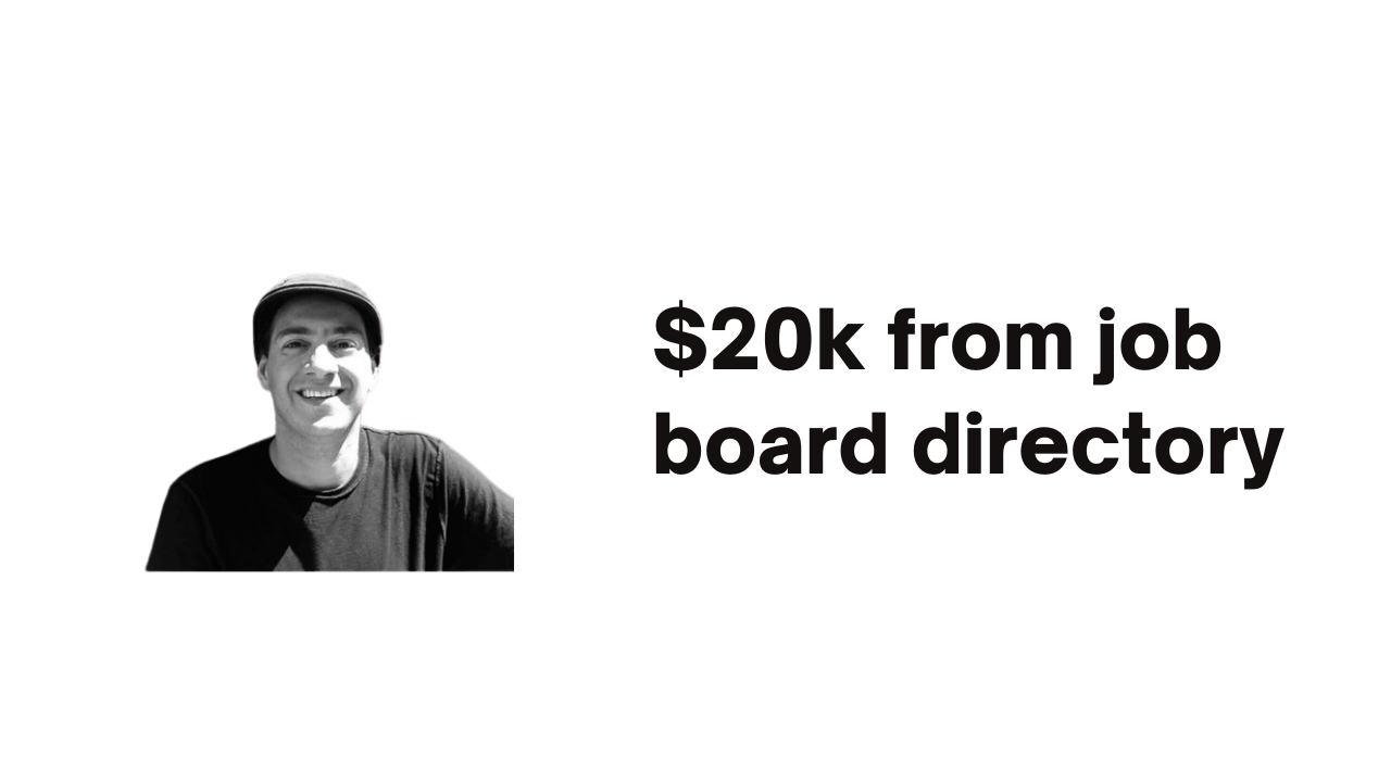 Making $20k from a job board directory