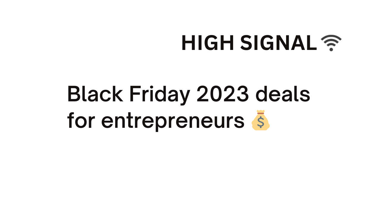 Black Friday 2023 deals for entrepreneurs