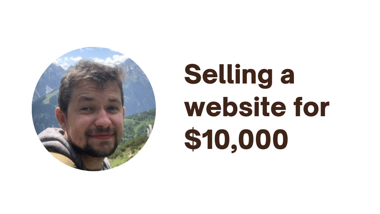 Selling a website for $10,000