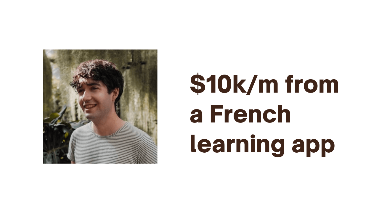 $10k per month from a French learning app
