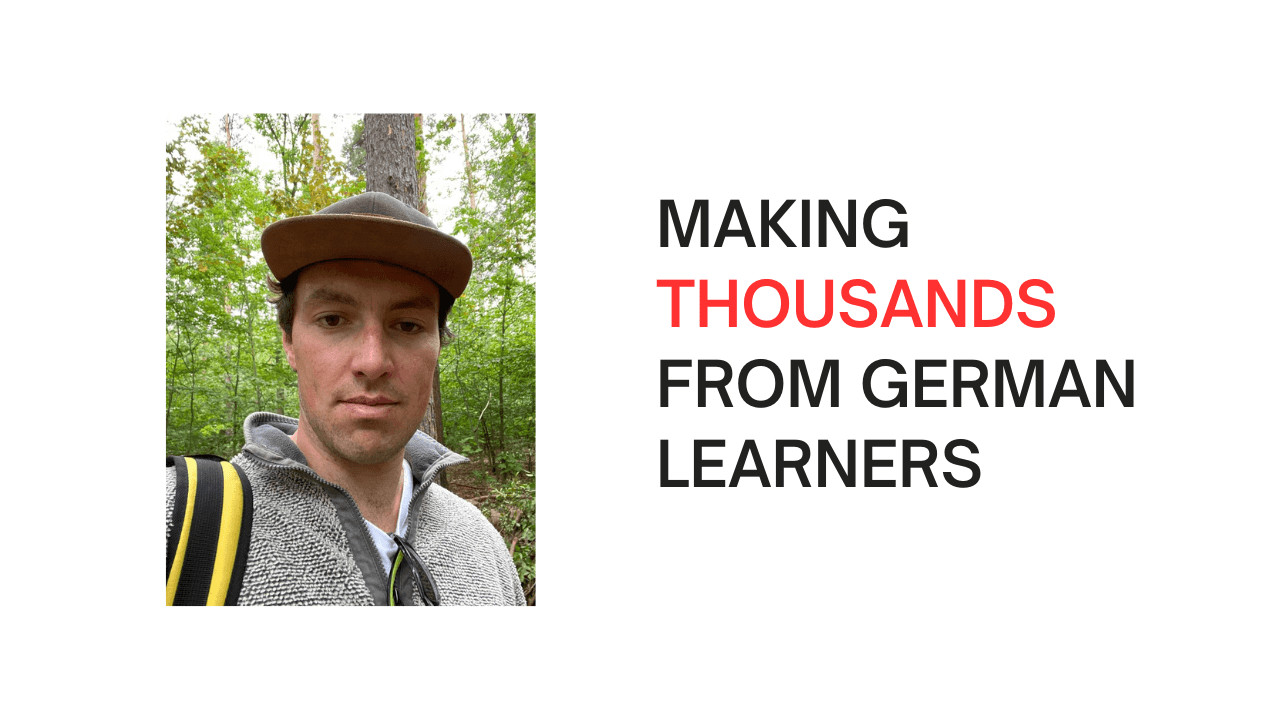 Making thousands from German learners